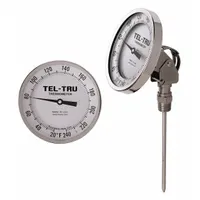 TEL-TRU Dial Thermometer: 0°F to 250°F, +/- 1% Accuracy, 15 in Stem Lg, Fahrenheit (MPN AA575R-1567)