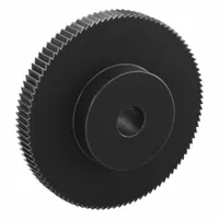 Ratchet Gear: 3.14 Pitch, 100 Teeth, 15 mm Bore Dia, Black Oxide-Coated Steel, 100 mm Outside Dia (MPN SRTB1-100)