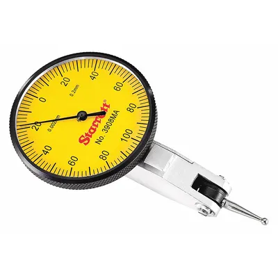 STARRETT Horizontal Dial Test Indicator: 0 mm to 0.2 mm, Horizontal, Metric - Dial Test Indicators - Horizontal & Tilted-Face Styles