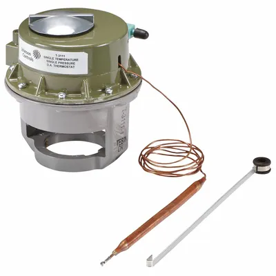 JOHNSON CONTROLS Pneumatic Thermostat: 60° to 150°F, 2 Pipes - Single-Temperature Piston Valve Actuator Thermostats