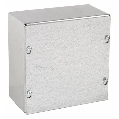 WIEGMANN Enclosure: Steel, 30 in x 30 in x 8 in, NEMA 1, Solid Cover, Screw On - Steel Indoor Enclosures with Screw-On Covers