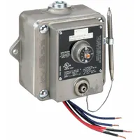 COLUMBUS ELECTRIC Hazardous Location Line Volt Mechanical Tstat: 40° to 110°F, Aluminum, Adj (MPN HLT-2-G)