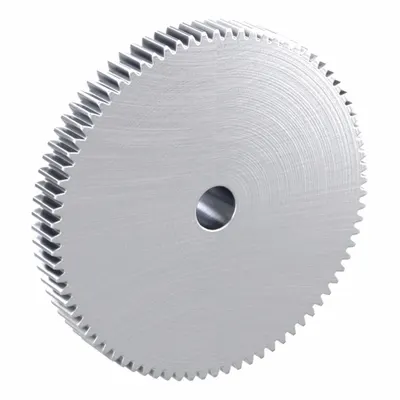 KHK GEARS Spur Gear: Module m 1, 80 Teeth, 10 mm Bore Dia, Stainless Steel, 20° Pressure Angle - Metric Spur Gears with Standard Hub