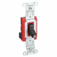 HUBBELL Wall Switch: Toggle Switch, Single Pole, Maintained, Black, 120/277V AC, 20 A (MPN SNAP1221ILBK)