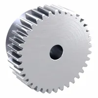 Spur Gear: Module m 1.5, 36 Teeth, 10 mm Bore Dia, Stainless Steel, 20° Pressure Angle, Plain Bore (MPN SUS1.5-36)