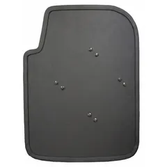 Curved aramid shield rated NIJ IIIA, measuring 20 in height by 16 in width and weighing 3.7 lb. Designed for law enforcement and security personnel to provide protection against handgun rounds and fragmentation during tactical operations. Supplied in black without a viewing window.
