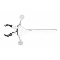 OHAUS Triangular Support Stand: Dual Adjust Clamp, Stainless Steel, 9 3/4 in Overall Lg, 2 Prongs (MPN CLM-MULTI2DSL)