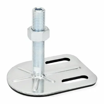 JW WINCO Non-Skid Male Leveling Mount, 3/4"-10 Thread, 3,597 lbf Capacity - Non-Skid Male Leveling Mounts