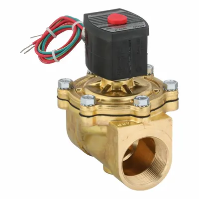 REDHAT Solenoid Valve: 2-Way, Normally Closed, 1 1/2 in Pipe Size, 120V AC, High Flow - 2-Way/2-Position, Normally Closed Solenoid Valves