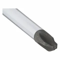 This #2-size Phillips screwdriver features a long length for reaching screws in confined spaces. The ergonomic handle is designed for comfort during repetitive fastening tasks. It is not ESD safe and not tether capable, suitable for general industrial assembly, maintenance, and repair applications.