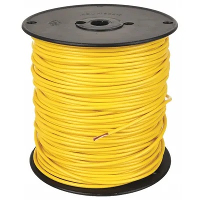 SOUTHWIRE Hookup Wire: 12 AWG Conductor Size, Yellow, 500 ft Overall Lg - Machine Tool Wires