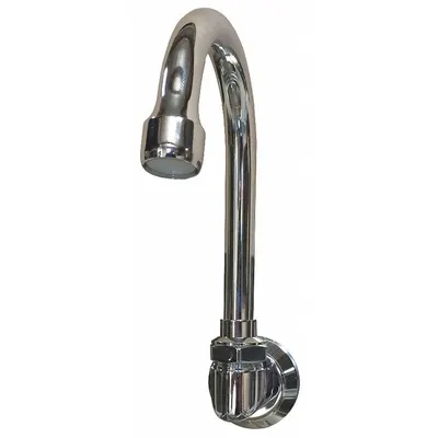 SANI-LAV Spout: Spout, Gooseneck, Swivel Spout, Brass, Chrome, 2 gpm Flow Rate, Aerated - Gooseneck Faucet Spouts