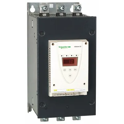 SCHNEIDER Soft Start: 230-600V AC, 210 A Output Current, With Bypass, IP00, 60/50 Hz - Schneider Altistart ATS 22