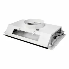 This canopy connection is used to link a fume hood exhaust system to ductwork for safe removal of airborne contaminants. It includes a Ventus II Exhaust Canopy, is constructed of powder-coated steel, and operates at 115V. Overall dimensions are 50-1/2 inches wide by 29 inches long. Compatible with model 302681102.