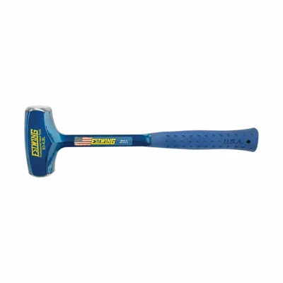 ESTWING Sledge Hammer: Steel Handle, 4 lb Head Wt, 1 3/8 in Dia, 16 in Overall Lg - Steel Drilling Hammers