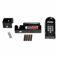 LINEAR Bulldog Gate Lock: Black, Lock, Black (MPN FM145)
