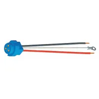 GROTE Pigtail: Blunt Cut/Ring Terminal/Straight Male Pin, 3 Wires, 11 in Wire Lg, 2 Connectors (MPN 67002)