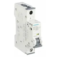 This 1-pole supplementary protector features a C-curve trip characteristic for overload and short-circuit protection. Rated 15A with 10kA interrupting capacity at 230/400V AC and 72V DC, it uses screw clamp terminals for secure wiring. Suitable for DIN rail mounting in branch circuit and equipment protection applications