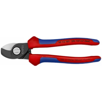 KNIPEX Cable Cutter: Multi-Component Handle, Shear - Electrical & Data Cable Cutters