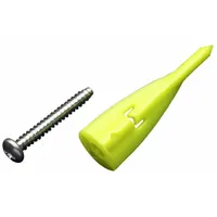 Wall Anchor: 2 in Overall Lg, Nylon, Plain, Plastic, Plain, 5,000 PK (MPN BLK-WC-WCS-5000S-Y)