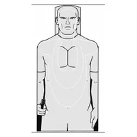 ACTION TARGET Shooting Range Targets: Paper, Silhouette Target, 30 in Ht, 19 1/2 in Wd, Gray, 50 PK (MPN MPMS-1-50)