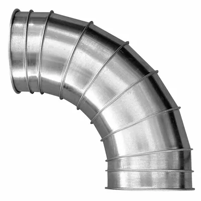 NORDFAB 60 Degree Elbow: Steel, For 6 in Duct Dia, 13 1/2 in Overall Lg, 60° Angle - Elbows
