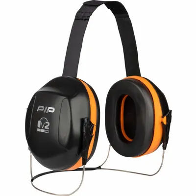 PIP Passive Earmuff: Behind-the-Neck Earmuff, Passive, 25 dB NRR, Foldable - Behind-the-Neck Earmuffs