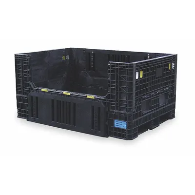ORBIS Collapsible Bulk Container: 46 cu ft, 70 in x 48 in x 34 in, Lid Not Included - Collapsible Plastic Bulk Containers
