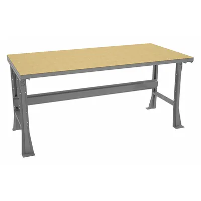 TENNSCO Workbench: Fixed Ht, Particleboard, 72 in x 36 in, 1,800 lb Overall Load Capacity - Open-Base Workstations