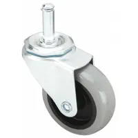 APPROVED VENDOR Stem Caster: Swivel, No Brake, 3 in Wheel Dia., 1 in Wheel Wd, Polyurethane, Plastic (MPN F1IX03041S-S21)