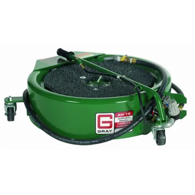 GRAY Antifreeze Fluid Handler: Steel, 15 gal Capacity, 30 in Overall Dia, 9 in Overall Ht - Oil & Fluid Handlers