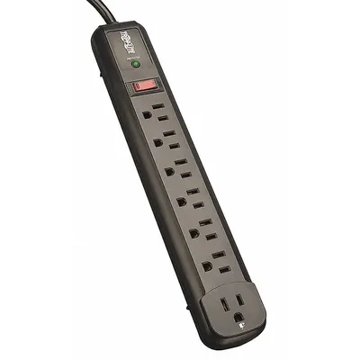 TRIPP LITE Outlet Strip: 7 Outlets, 4 ft Cord Lg, 540 J Rated Energy, 15 A Current - General Purpose Surge Protectors