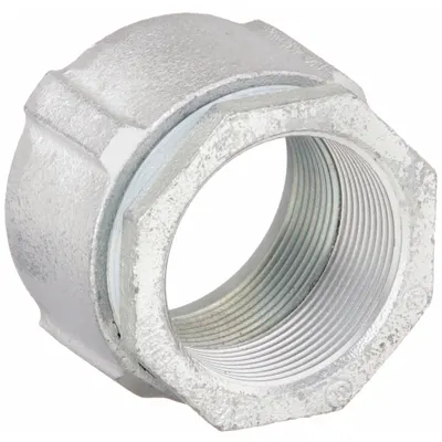 RACO Threaded Coupling - Three-Piece: Iron, 3 in Trade Size, 3 3/8 in Overall Lg - Three-Piece Threaded Couplings