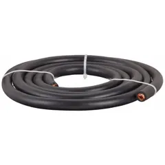 This cut-to-length jumper cable features a 4/0 gauge wire with a black jacket, rated for 302 A maximum current and 120 inches length. Suitable for heavy-duty jump-starting of vehicles and equipment with 12 V electrical systems.