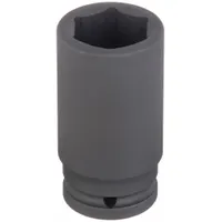 WESTWARD Impact Socket: 3/4 in Drive Size, Metric, 30 mm Socket Size, 6-Point, Deep, Black Phosphate (MPN 21WN19)