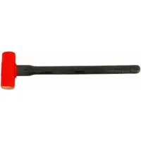 Non-Sparking Sledge Hammer: Copper, Steel Handle, 14 lb Head Wt, 3 in Dia, 30 in Overall Lg, Copper