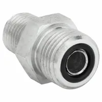 Hydraulic Hose Adapter: 1/2 in x 3/8 in Fitting Size, Male x Male, ORS x NPTF, Rigid, Straight (MPN FF2031T0806S)