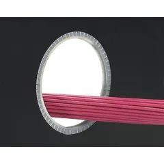 Slotted grommet edging made of natural polyethylene. Measures 0.13 in wide, 0.16 in deep, and 100 ft long. Accommodates maximum panel thickness of 0.06 in. Used to protect cables and wires from sharp edges of panels and cutouts in electrical enclosures and control panels.
