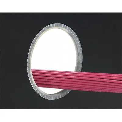 PANDUIT Grommet Edging: Polyethylene, Natural, 0.13 in Wd, 0.16 in Dp, 0.06 in Max. Panel Thick - Slotted Grommet Edging
