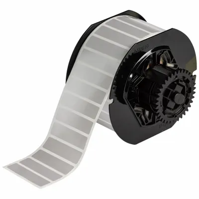 BRADY Pre-Cut Label Stock Roll: 1/2 in x 2 in, 2 in x 1/2 in, Metalized Polyester - Brady Precut Label Rolls