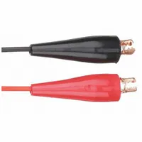 FLUKE Test Leads: CAT I 30V, Alligator Clip, Right Angle Plug, 5 ft Lg, 18 AWG Wire Size (MPN Fluke-TL28A)