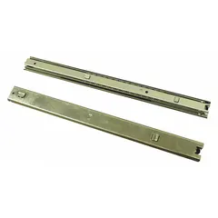 Ball bearing drawer slides for cabinet drawers. Compatible with manufacturer model BTE-270031D-01. Mounting hardware not included. Suitable for use in storage units, workbenches, and tool cabinets.