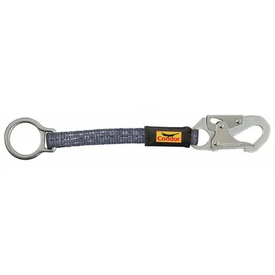 CONDOR D-Ring Extender: Full Body Harnesses/Shock Absorbing Lanyards, 18 in - D-Ring Extenders