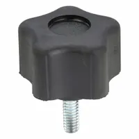 INNOVATIVE COMPONENTS Hand Knob: 5 Point, Plastic w/ Steel Thread, 1/4"-20 Thread, 0.75 in Thread Lg (MPN GN4C0750R3--S21)
