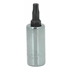 Torx Plus bit socket with replaceable insert design. Features a T15 tip size and 1/4 in drive. Used for driving Torx Plus fasteners in applications such as automotive repair, machinery assembly, and industrial maintenance.