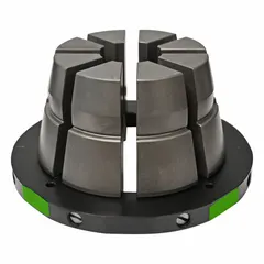 Industrial crimping die for operations up to 19 mm maximum. Green die identified by specifications PC150 and PC160I. Used with compatible crimping tools in manufacturing and maintenance environments.