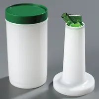 CARLISLE Container with Pourer: Green, Polyethylene, 13 1/8 in Overall Ht, 3 1/2 in Overall Dia (MPN PS601N09)