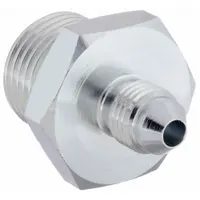 Hydraulic Hose Adapter: 1/2 in x 1/4 in Fitting Size, Male x Male, JIC x BSPP, Rigid, Straight (MPN 9002-0804)