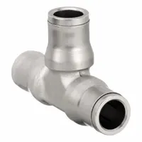 LEGRIS Push-Fit Tee Fitting: 5/32 in OD x 5/32 in OD x 5/32 in OD Size, Brass, 1 13/32 in Overall Lg (MPN 3604 04 00)