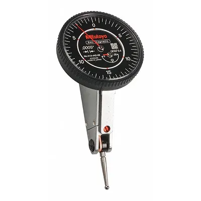 MITUTOYO Tilted-Face Dial Test Indicator: 0 in to 0.06 in, Tilted Face, Inch - Dial Test Indicators - Horizontal & Tilted-Face Styles
